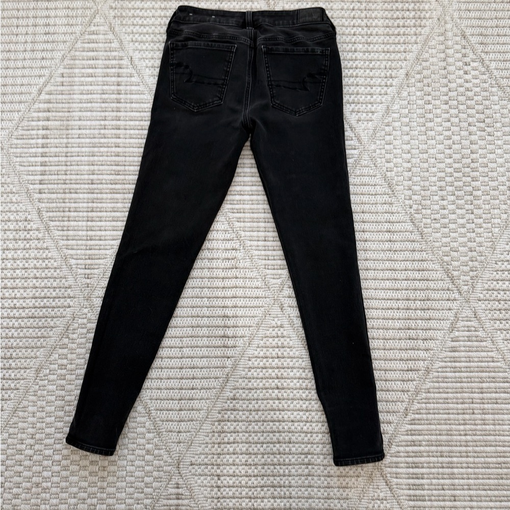 American Eagle Outfitters Women's Jet Black Skinny Jeans
